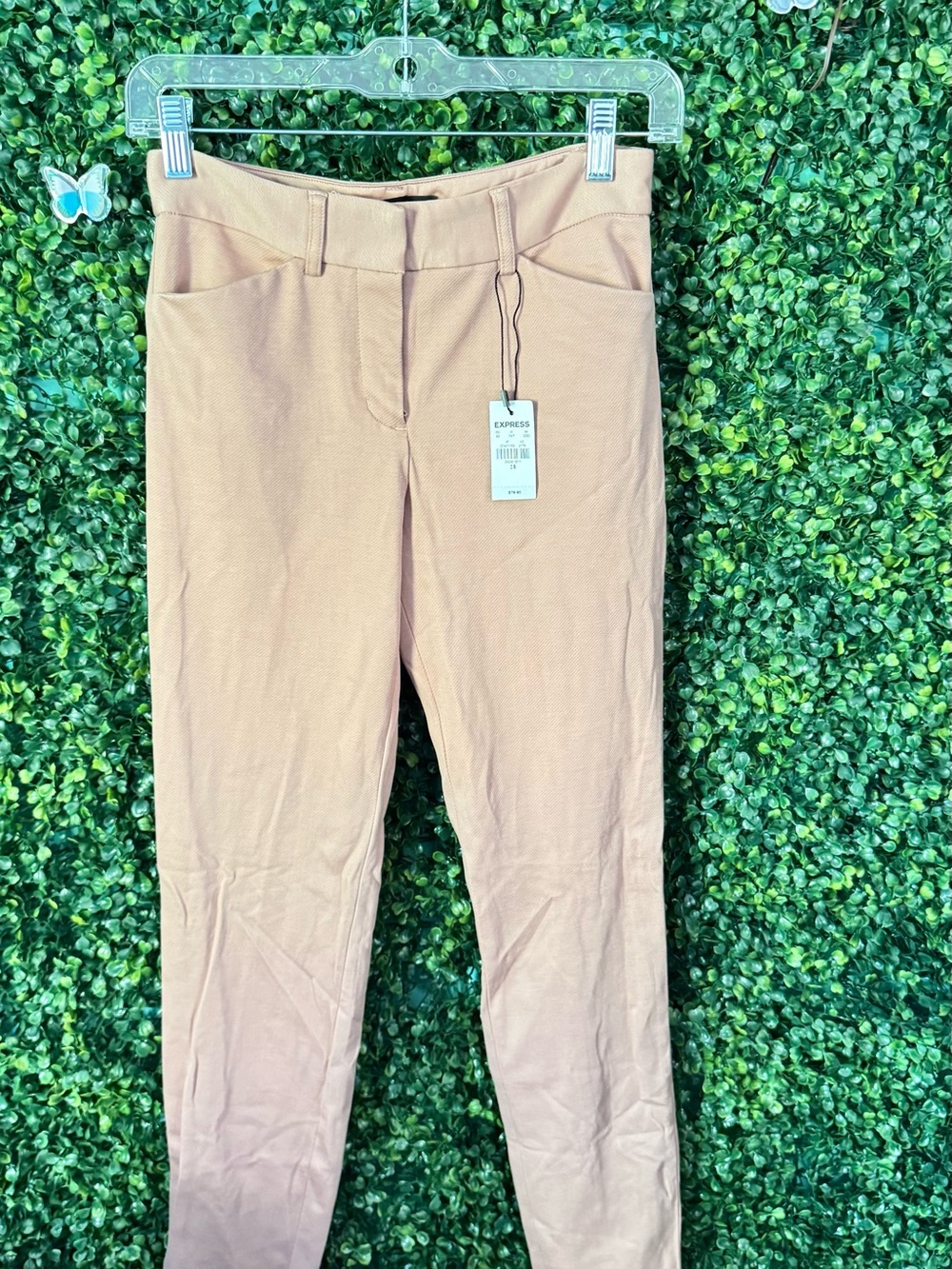 Express Slim High-Rise Ankle Pants in Blush